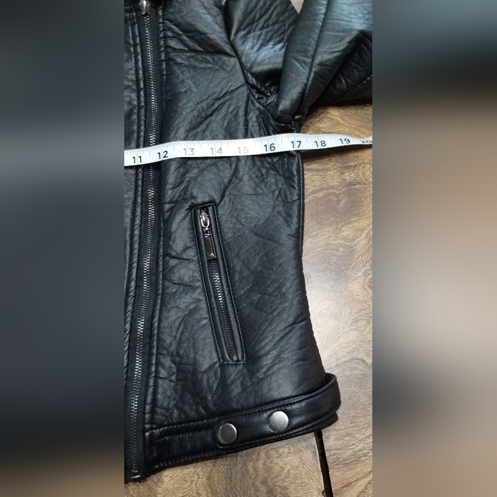 J2 Faux Leather Moto Jacket Women Size (M) Black - Picture 4 of 9